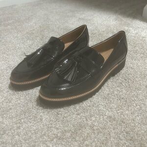 Franco Sarto Black Tassel Loafers